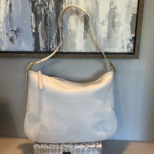 Coach Ivory Leather Handbag gold tone hardware